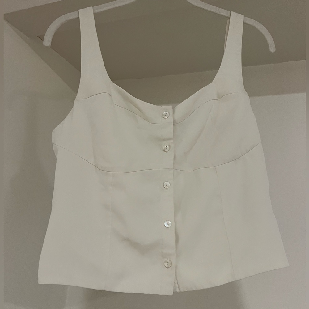 NWOT Abercrombie & Fitch Cream Button-Up Camisole